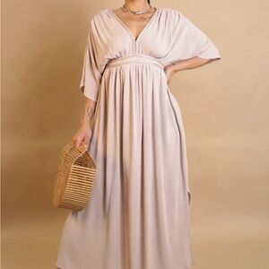 Elegant Cream Maxi Dress